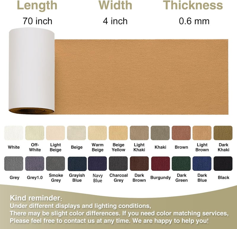 Gheeidau Canvas Repair Tape 4×70 Inch Waterproof Self-Adhesive Fabric Repair Patch for Repairing Boat Covers,Tents,Patio Umbrellas,Car Seats,Luggage,Sofas.(Light Brown) - Image 4